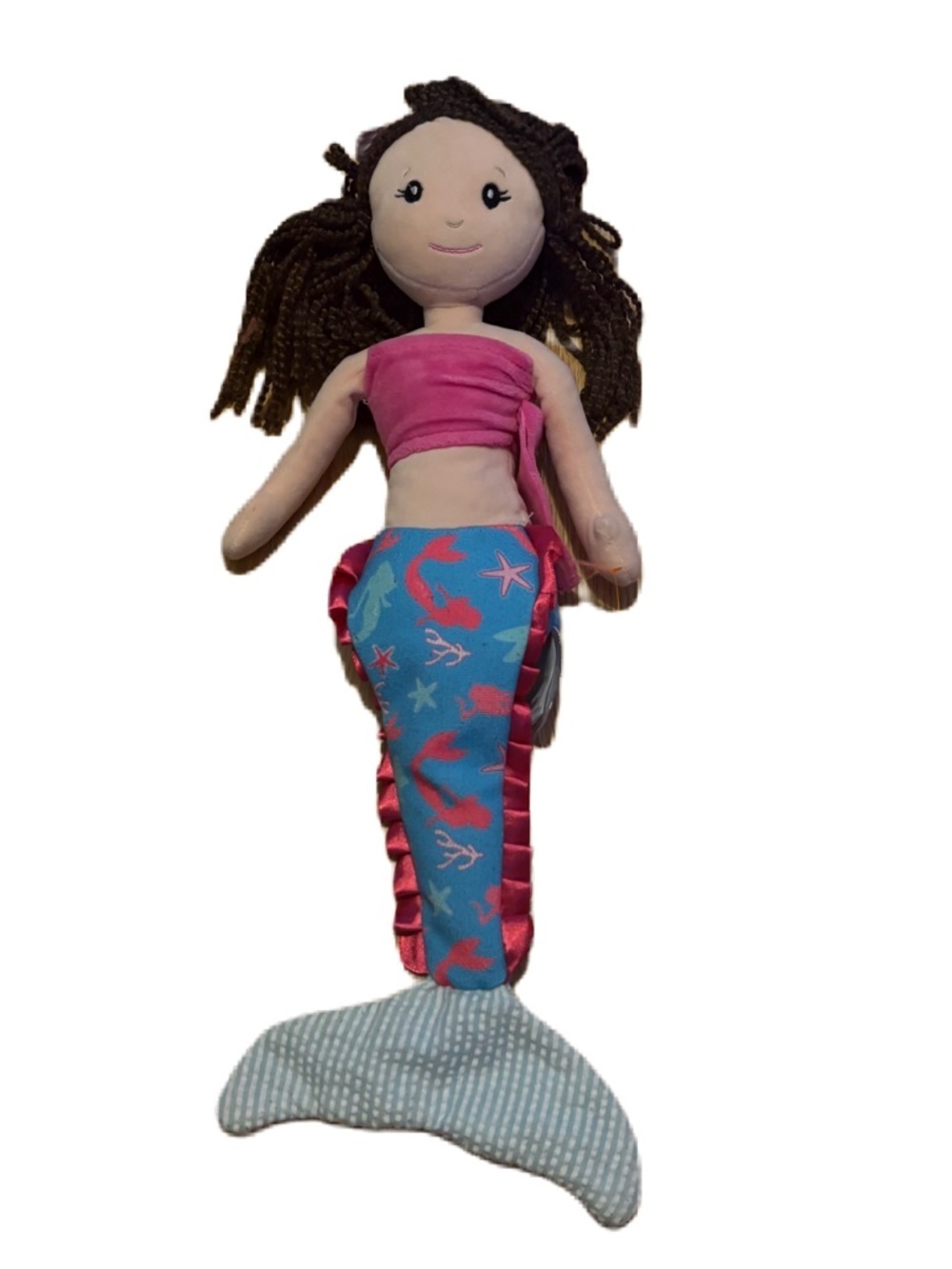 The Petting Zoo Mermaid Doll Plush Stuffed Animal Brunette